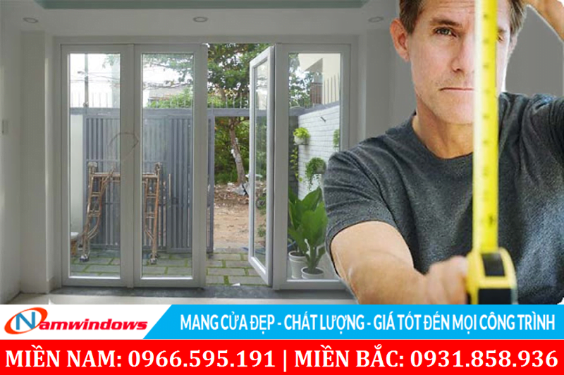 Kích thước cửa chính 4 cánh mặt tiền