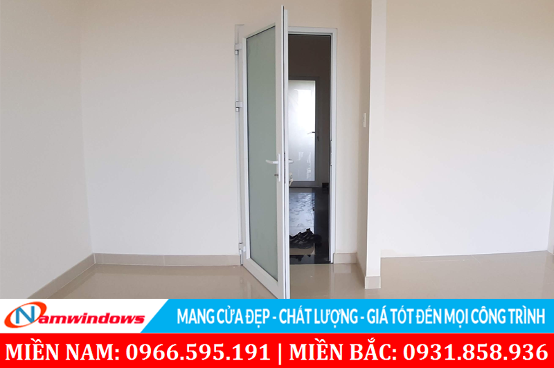 Hình ảnh bộ cửa đi 1 cánh thi công cho công trình tại Hà Nội