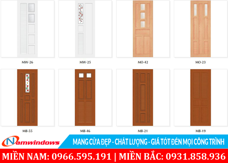 Một số mẫu cửa nhựa Đài Loan Y@door