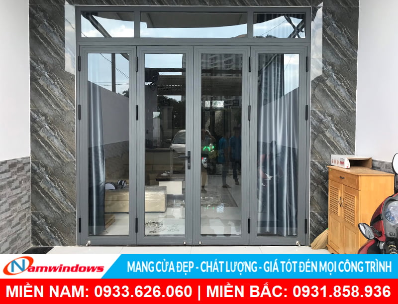 Cửa nhôm xingfa 4 cánh dòng phổ thông