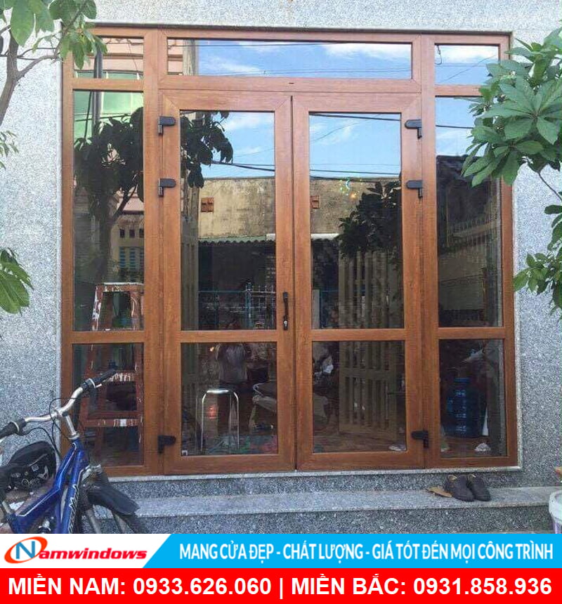 Cửa nhựa lõi thép vân gỗ