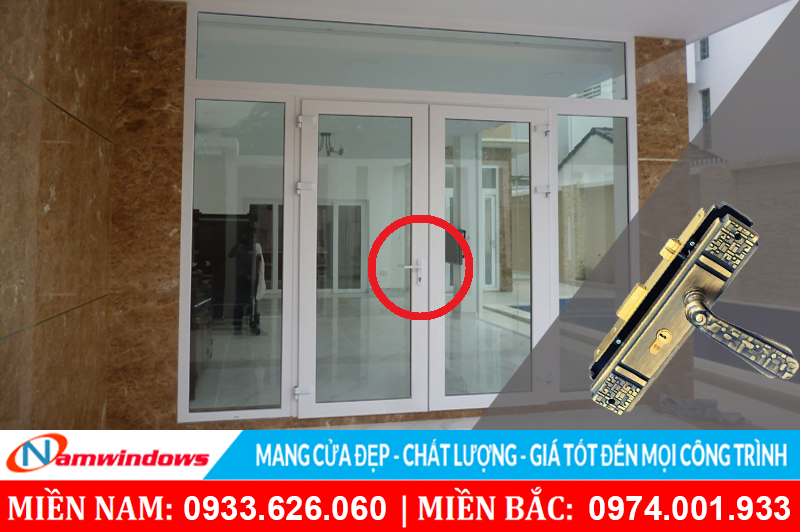 Khóa cửa nhựa lõi thép