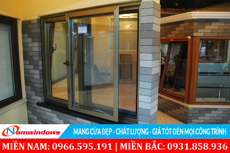 Cửa sổ kính nhôm cầu cách nhiệt