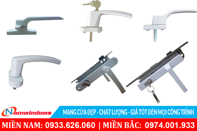 Tay nắm cửa nhựa lõi thép