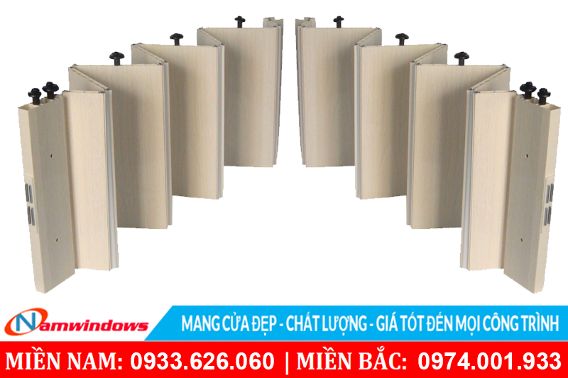Cấu tạo cửa xếp nhựa