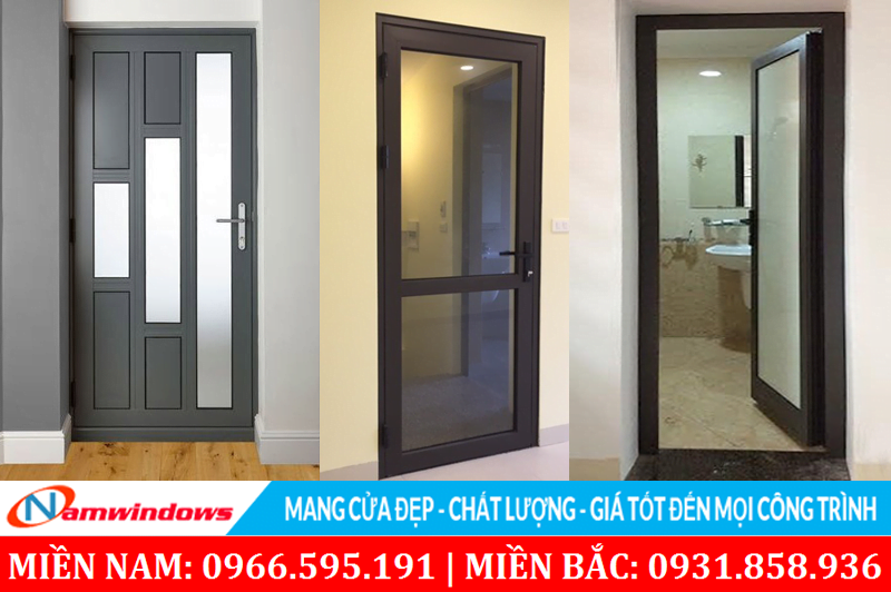 Mẫu đi 1 cánh bằng nhôm Xingfa