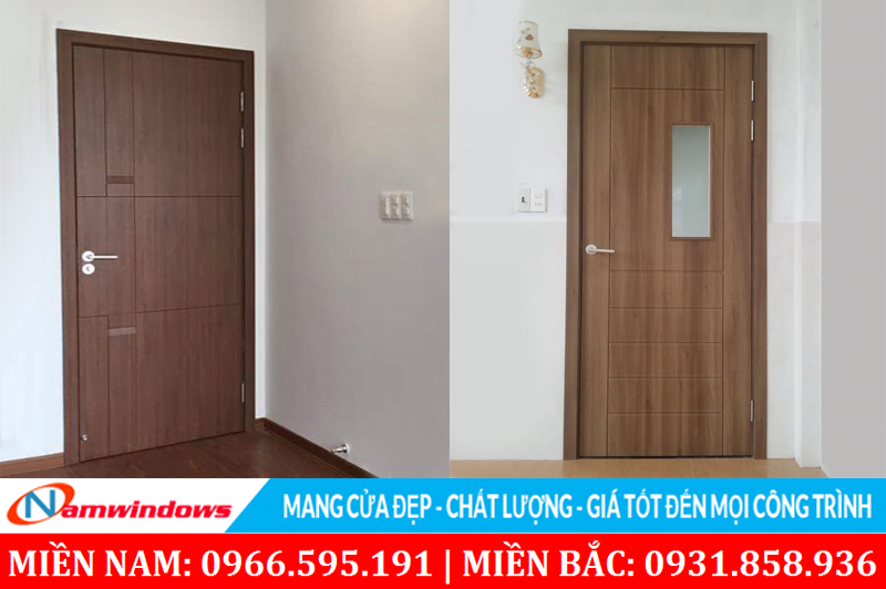 Cửa đi 1 cánh nhựa giả gỗ ABS