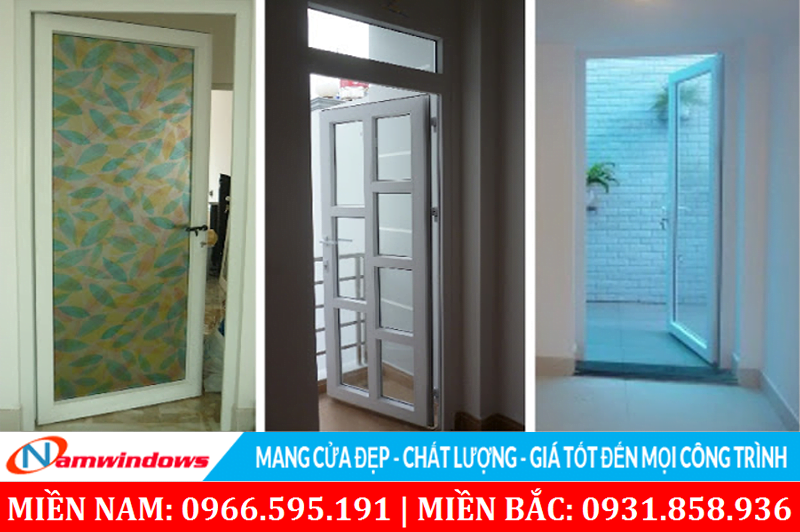 Mẫu cửa đi 1 cánh nhựa lõi thép