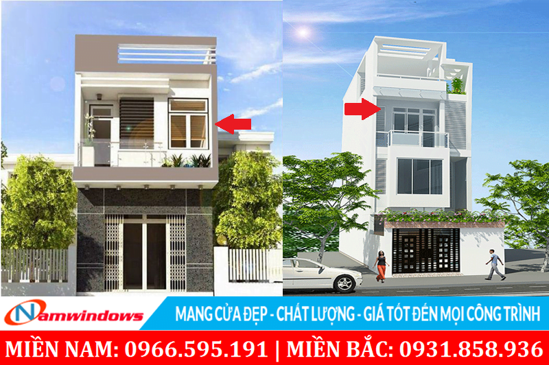 Nhà ống nên dùng cửa gì