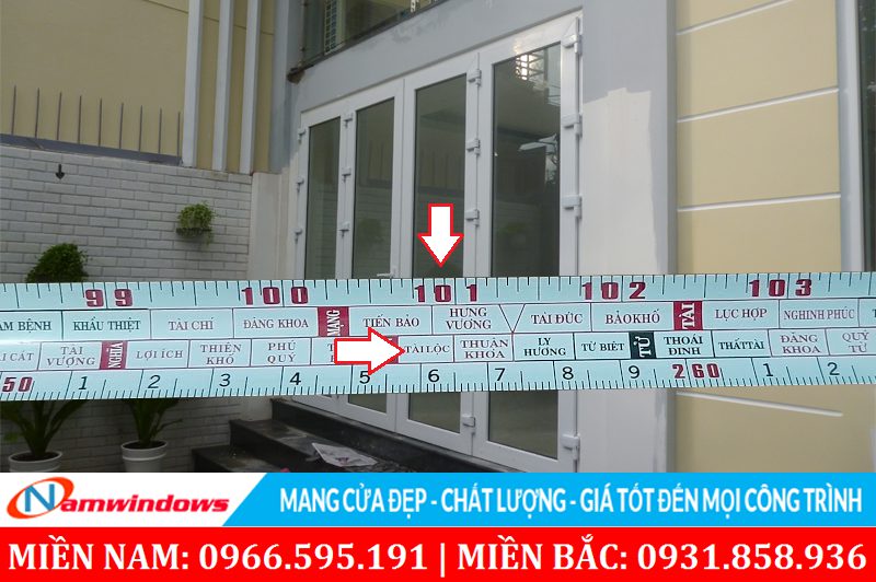 Kích thước lỗ ban cửa nhựa lõi thép