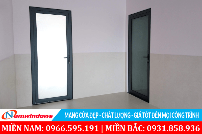 Cửa nhôm kính nhà vệ sinh