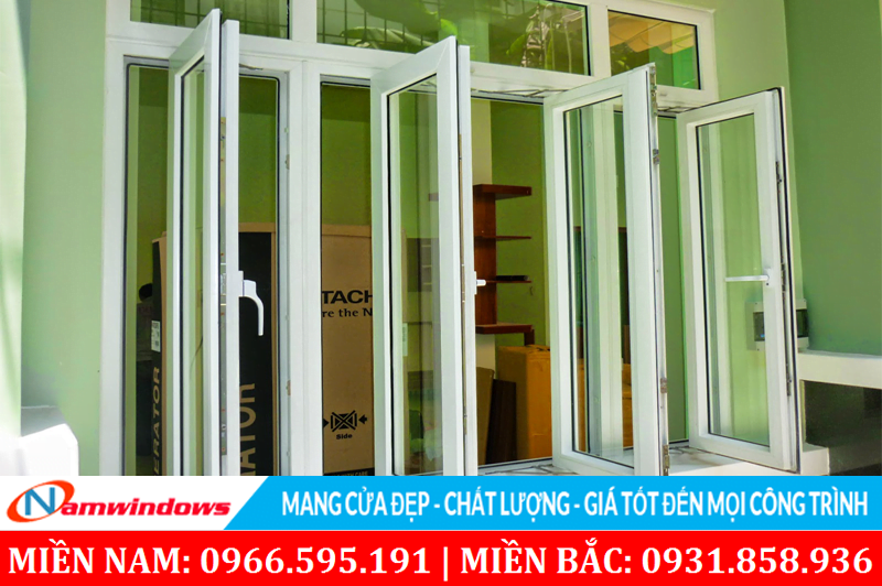 Mẫu 31: Cửa sổ 4 cánh mở ra vào dòng phổ thông