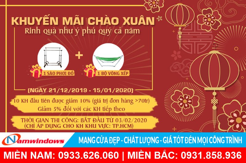 Khuyến mãi chào xuân Namwindows