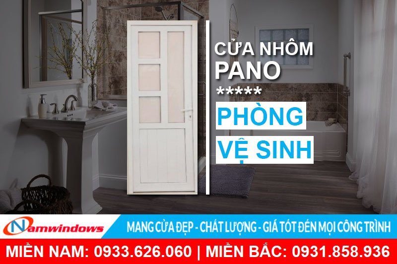 Cửa nhôm pano nhà vệ sinh