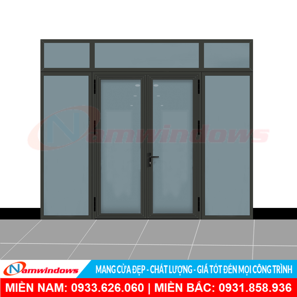 Cửa đi 2 cánh 2 fix xingfa