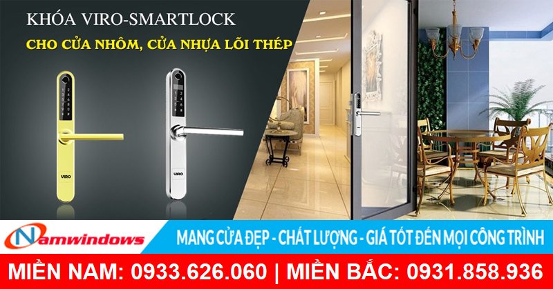 Khóa Viro-Smartlock cho cửa nhôm, cửa nhựa lõi thép