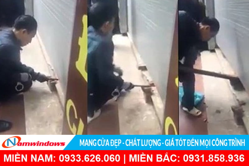 Đột nhập trộm cắp thông qua hành vi dò phá mã cửa cuốn