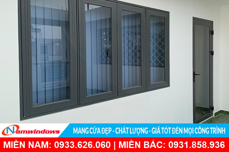 Cửa sổ 4 cánh mở quay nhôm xingfa chính hãng