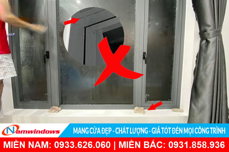 Thi công cửa sổ nhôm xingfa kém
