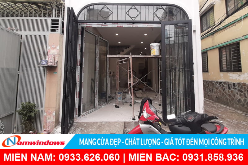 Thi công cửa nhôm uốn vòm
