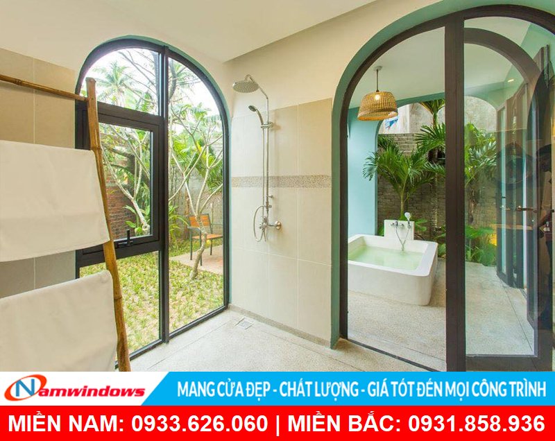 Cửa nhôm uốn vòm