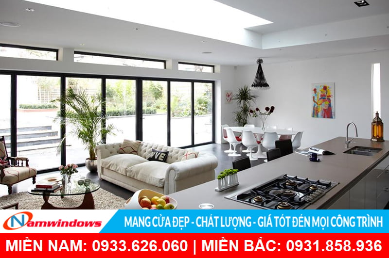 Cửa nhôm phòng khách