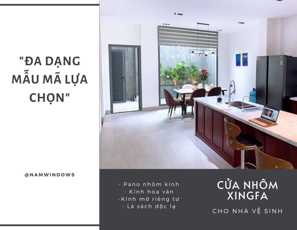 Cửa nhôm nhà vệ sinh đa dạng mẫu mã