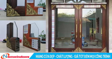 Cửa kính thủy lực khung nhôm