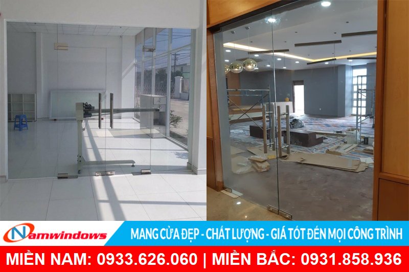 Có nên lắp cửa kính cường lực bản lề sàn không