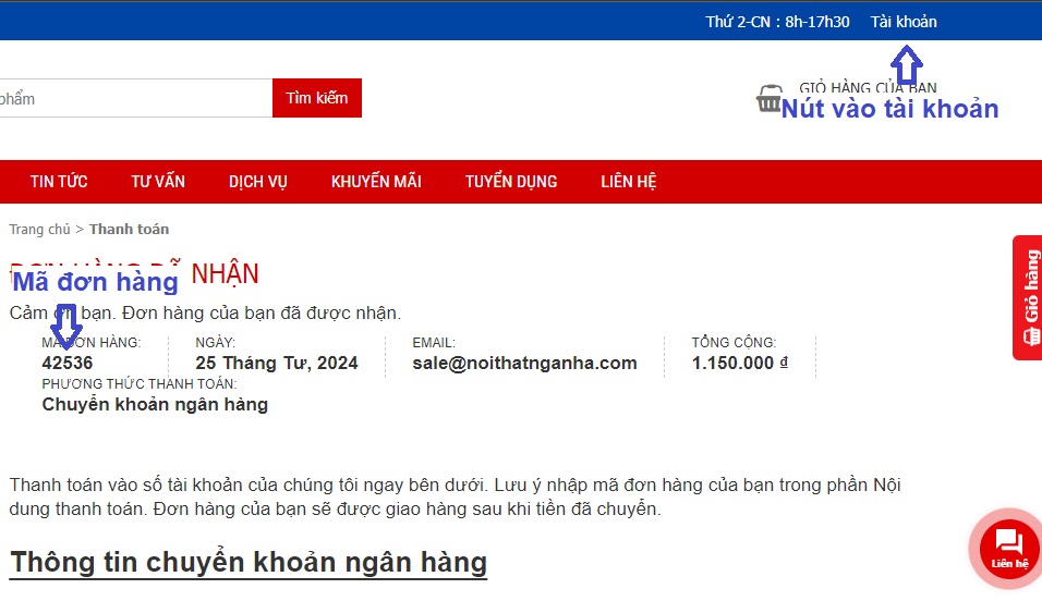 Bước 4 tiến hành thanh toán và nhận key