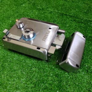 Khóa cửa cổng Pasini V699-2 đầu móc Inox SUS 304