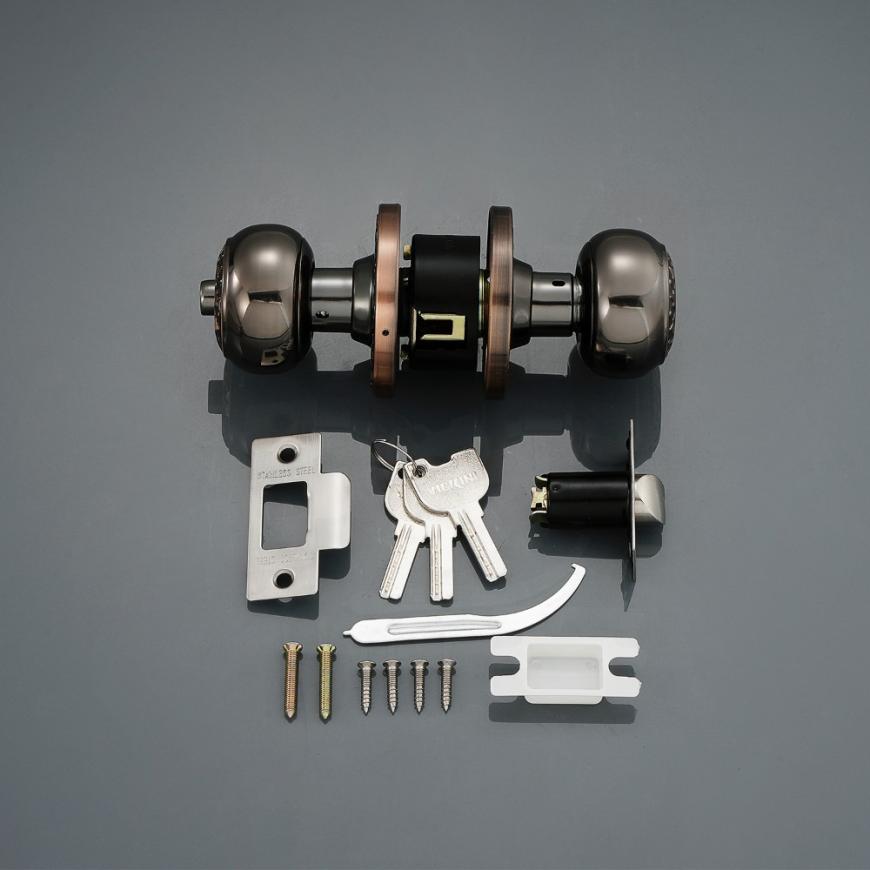 Khóa tay nắm tròn inox 304 có chìa 30850.001 BN/AC - Ảnh 2