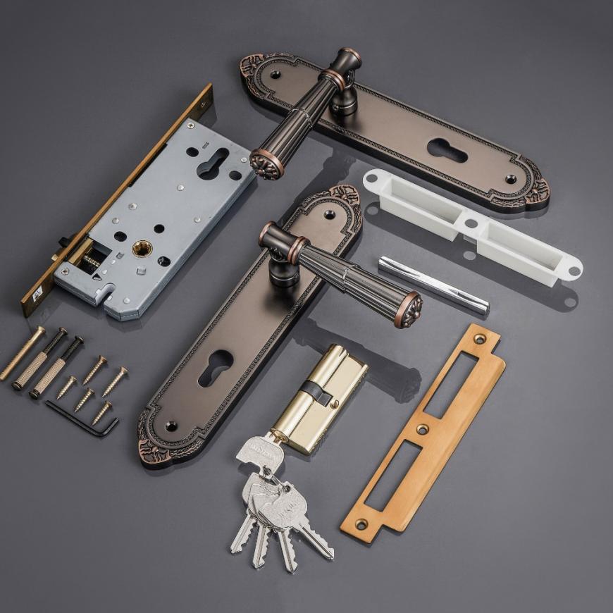 Khóa cửa HK kẽm VICKINI 35103.102 GYM-AC dài 275 - Ảnh 3