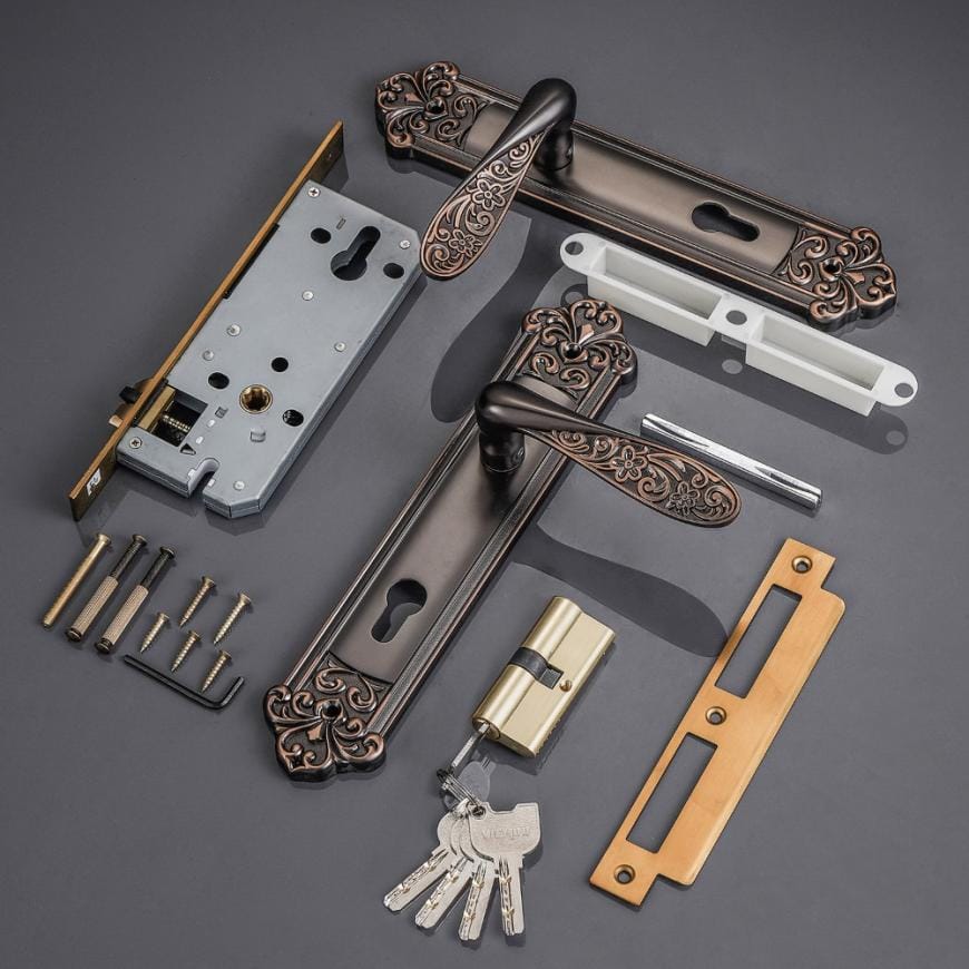 Khóa cửa HK kẽm VICKINI 35568.102 GYM-AC dài 280 - Ảnh 2