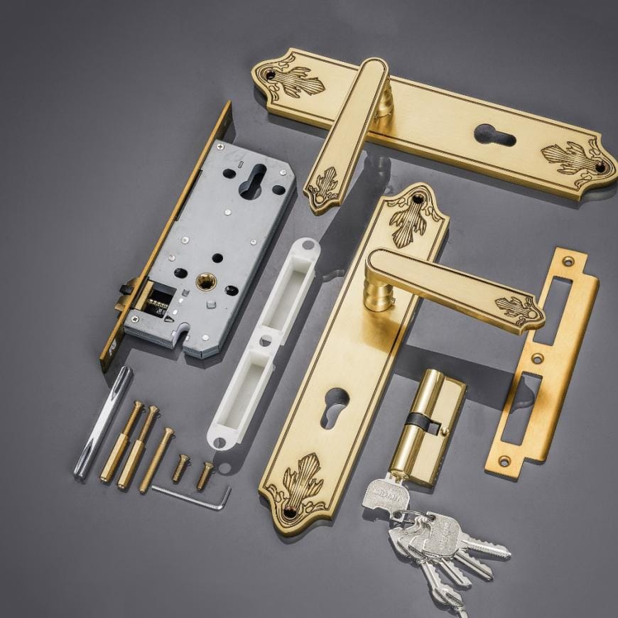 Khóa cửa bằng đồng VICKINI 38405.102 RG dài 298 - Ảnh 4