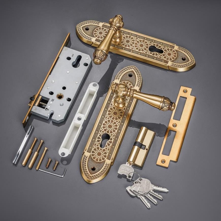 Khóa cửa bằng đồng VICKINI 38406.102 RG dài 282 - Ảnh 4