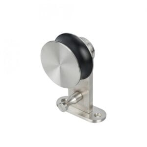 Bánh xe treo đơn 150kg inox 304, ray Inox tròn ø25