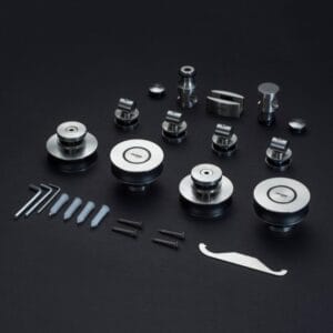 Bánh xe cửa lùa kính ray Ø25 VICKINI 62005.001 SSS