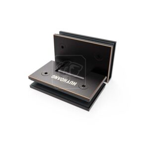 Bản lề kính kính 90 độ mạ đồng đen Huy Hoàng