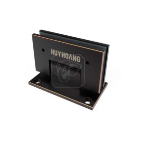 Bản lề tường kính 90 độ mạ đồng đen Huy Hoàng