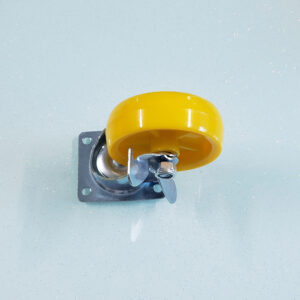 Bánh xe đẩy nhựa PP vàng BXD085 xoay khóa ngang