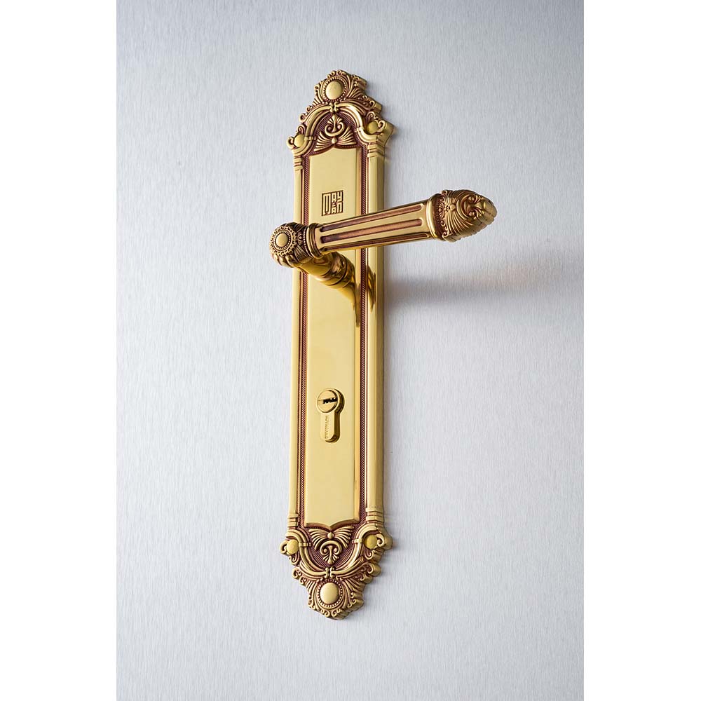 Khóa cửa gỗ đại đồng thau HC8526D dài 350 - Ảnh 4