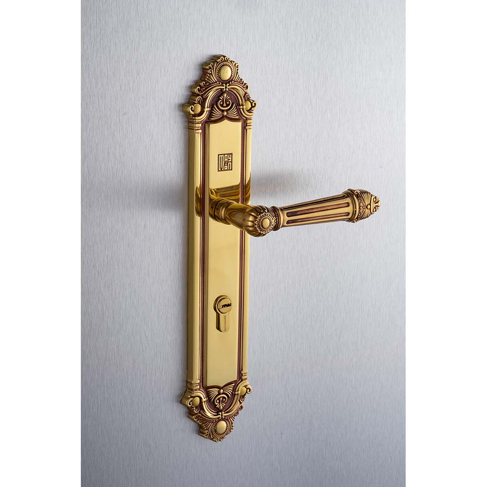 Khóa cửa gỗ đại đồng thau HC8526D dài 350 - Ảnh 2