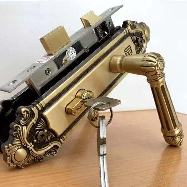 Bộ khóa tay nắm đồng thau HCR 5826 dài 224 - Ảnh 3