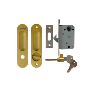 Khóa cửa lùa HMR653K màu vàng 24k