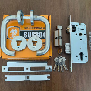 Khóa cửa phòng phân thể Jeely S02 Inox 304