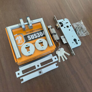 Khóa cửa phòng phân thể Jeely S03 tay Inox 304