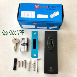 Khóa sàn cửa kính VVP FL50 đen mờ