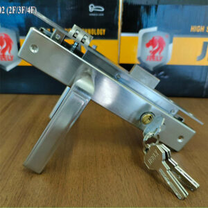 Khóa tay gạt Jeely H602 trắng mờ