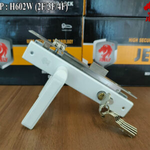 Khóa tay gạt Jeely H602W trắng sữa